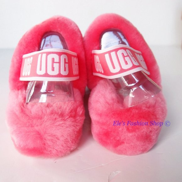 NIB UGG Australia Oh Yeah Sheepskin Slide Sorbet Pink US 8 AUTHENTIC - Picture 8 of 14